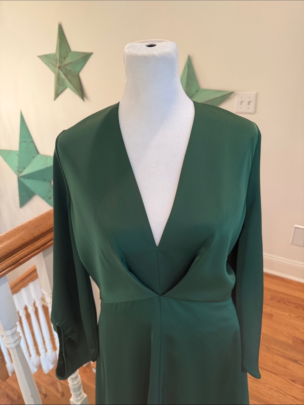 Sachin + Babi Emerald Green  Long Sleeve Maxi Gown THE JENNY DRESS - Picture 3 of 9